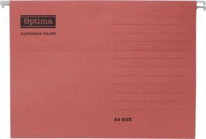 OPTIMA Fggmappa OPTIMA A/4 piros 25db/csomag