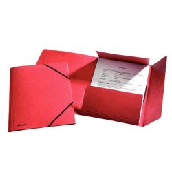 ESSELTE Gumis mappa ESSELTE luxus karton piros (1 csomag tartalma 10 darab)