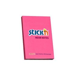 STICK N ntapad jegyzettmb STICK`N 76x51mm neon pink 100 lap