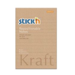 STICK N ntapad jegyzettmb STICK`N Kraft notes 150x101mm jrahasznostott natr barna 100 lap
