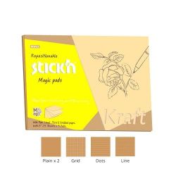 STICK N ntapad jegyzettmb STICK`N Kraft notes 150x215mm mints natr barna 75 lap