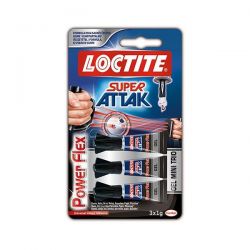 LOCTITE Pillanatragaszt HENKEL Loctite Super Attack Power Flex mini trio 1 gr 3 db/bliszter