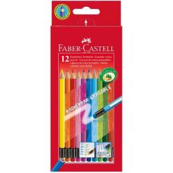 FABER-CASTELL Sznes ceruza FABER-CASTELL hromszglet 12 db/kszlet+sznes radr