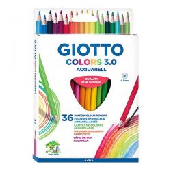 GIOTTO Sznes ceruza GIOTTO Colors 3.0 aquarell  hromszglet 36 db/kszlet