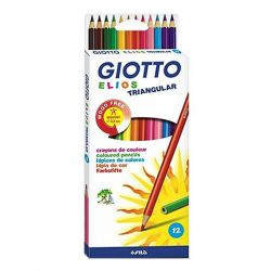 GIOTTO Sznes ceruza GIOTTO Elios Wood Free hromszglet 12 db/kszlet
