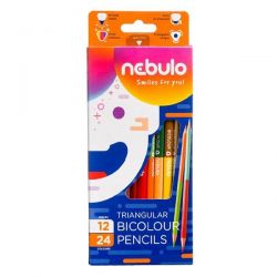 NEBULO Sznes ceruza NEBULO ktvg hromszglet 12 db/kszlet