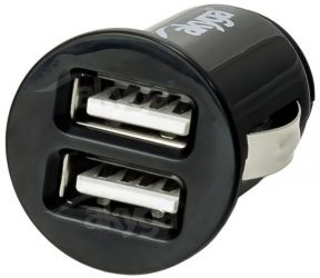 Akyga AK-CH-02 USB Adapter 12-24V/5V/2, 1A 2USB Black