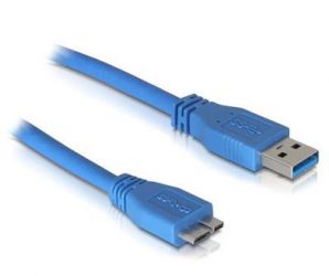 DeLock Cable USB 3.0 type-A male > USB 3.0 type Micro-B male 1m Blue (82531)