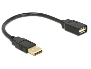DeLock Extension cable USB 2.0 A-A 15cm male / female (82457)