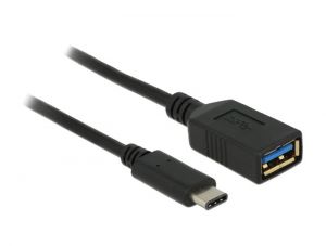 DeLock USB (USB 3.1,  Gen 1) USB Type-C male > USB Type A female 0, 15m Black (65634)