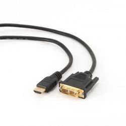 Gembird HDMI to DVI-D (Single Link) (18+1) cable 0, 5m Black (CC-HDMI-DVI-0.5M)