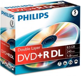 Philips DVD+R 8, 5 Gb 8x ktrteg hengeres 10db/cs (DPHPDLC10/PH383756)