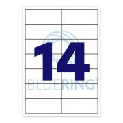 Bluering Etikett cmke, 105x42,4mm, 100 lap, 14 cmke/lap Bluering