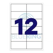 Bluering Etikett cmke, 105x48mm, 100 lap, 12 cmke/lap Bluering