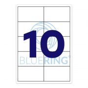 Bluering Etikett cmke, 105x57mm, 100 lap, 10 cmke/lap Bluering
