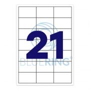 Bluering Etikett cmke, 63,5x38,1mm, 100 lap, 21 cmke/lap Bluering
