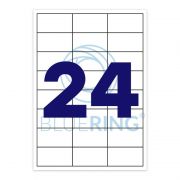 Bluering Etikett cmke, 70x37mm, 100 lap, 24 cmke/lap Bluering
