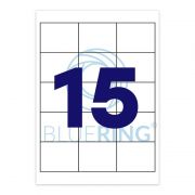 Bluering Etikett cmke, 70x50,8mm, 100 lap, 15 cmke/lap Bluering