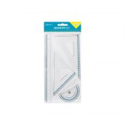 Connect Vonalzkszlet, 30 cm egyenes vonalz, szgmr, 45 14 cm s 60 18 cm hromszg vonalz, 4 db/bliszter Connect