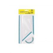 Educa Vonalzkszlet, 30 cm egyenes vonalz, szgmr, 45 13 cm s 60, 18 cm hromszg vonalz, 4 db/bliszter Educa