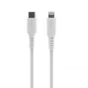 FIXED Liquid Silicone Cable USB-C/Lightning,  0, 5m,  white (FIXDLS-CL05-WH)