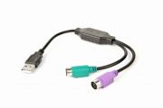 Gembird USB to PS/2 Converter Cable 0, 3m Black (UAPS12-BK)