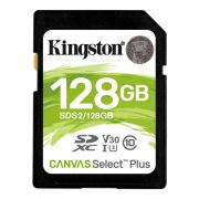 Kingston 128GB SDXC Canvas Select Plus Class 10 100R C10 UHS-I U3 V30 (SDS2/128GB)