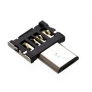 FIXED miniatűr micro USB adapter OTG (On-The-Go) funkcióval,  tok,  USB 2.0,  fekete (FIXA-MTOAM-BK)
