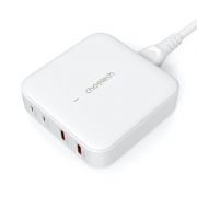  Choetech 4-port 2*USB-C+2*USB-A (4port,asztali,100W,fehr,GAN), tlt